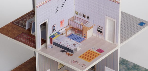 Pop-up Paper Dolls House Diorama Study/office Printable Kids