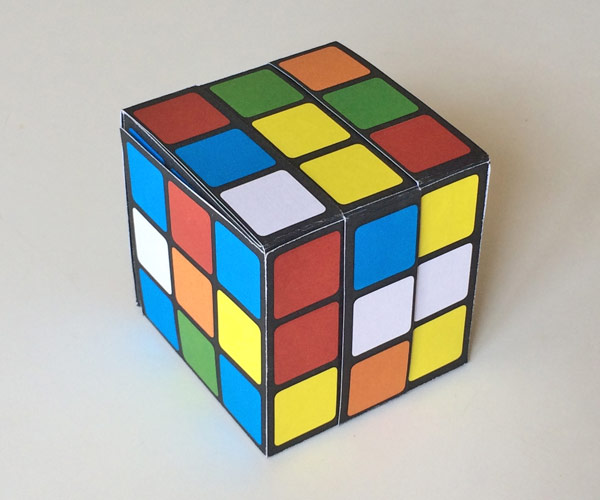 Printable Easy Paper Rubik's Cube DIY template to download