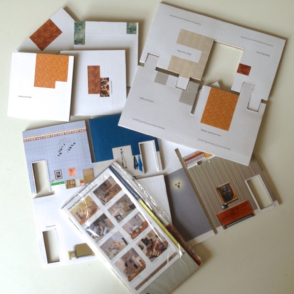 pop-up paper house kit contents