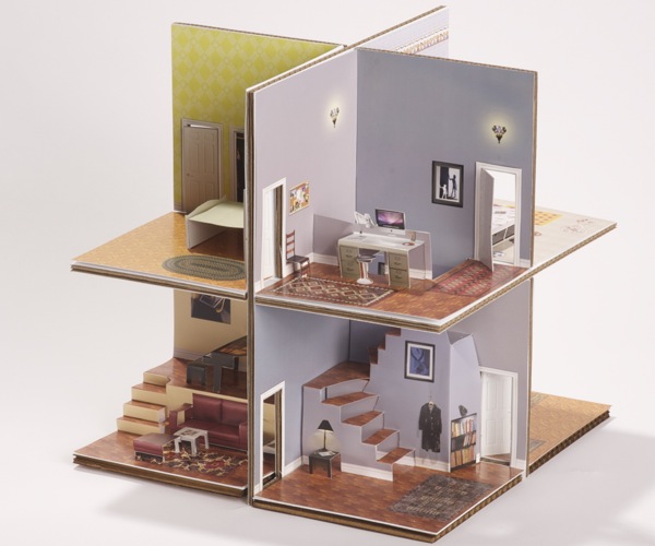 
 The pop-up paper house kit comes with everything you need to make this two story, eight room, and incredibly detailed foldable house. This limited 