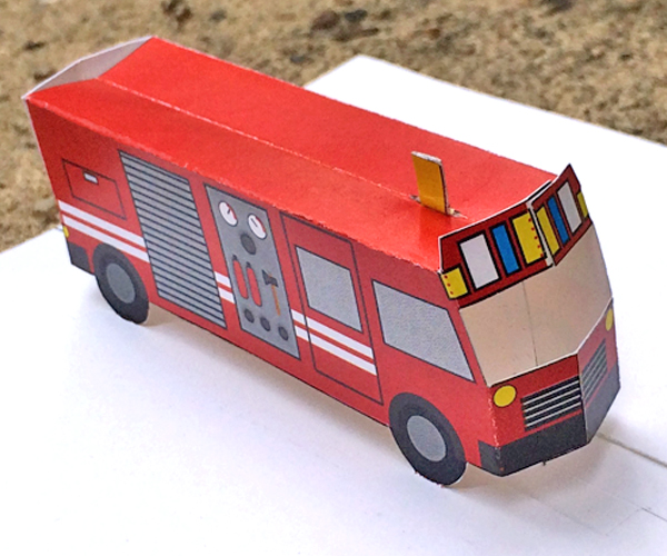 Fire Truck Gift Box Printable, Fire, Free Engine Image For User Manual 