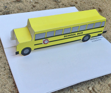 School Bus Pop-up Card