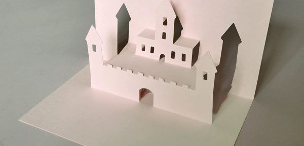 Castle Pop Up Card Template Easy Diy Paper Craft Project